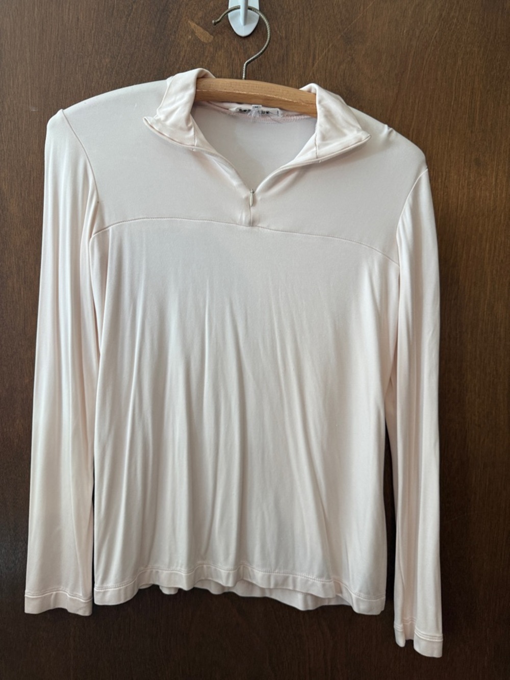 Iceberg Pale Pink Long-Sleeve Quarter Zip Pullover